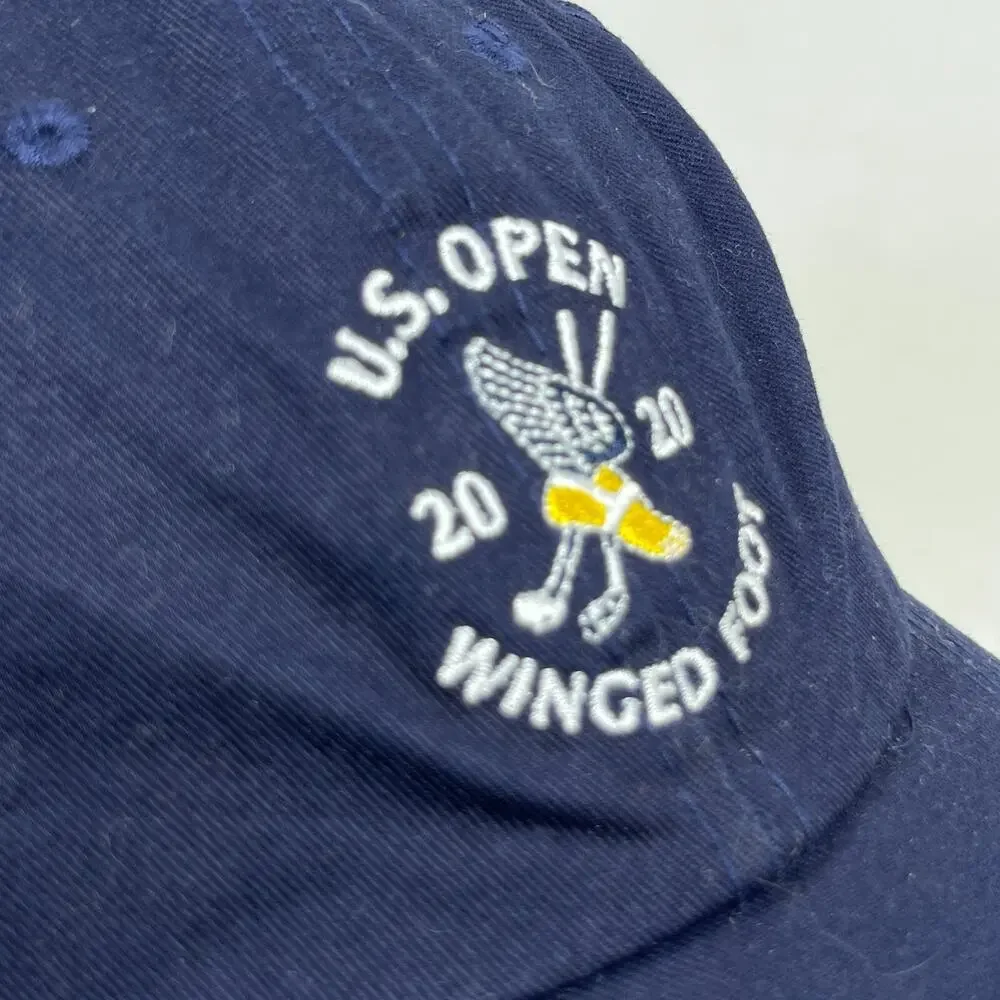US OPEN Hat Adult OS 2020 WINGED FOOT USGA MEMBER Golf Adjustable Strap Cap Blue